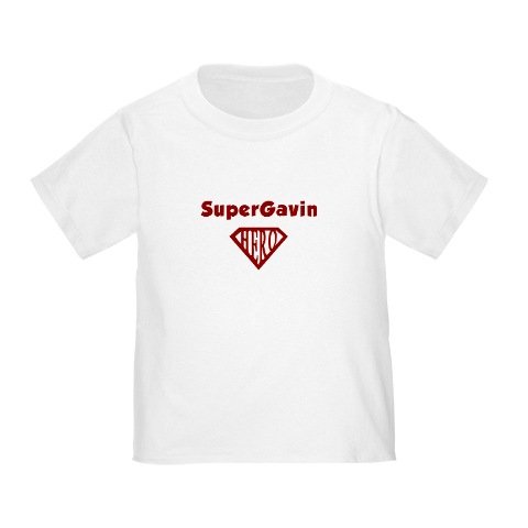  Personalized SuperGavin Gavin Superman Hero Baby Infant Toddler Kids Shirt - Birthday and Christmas Collection