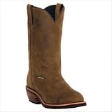Men's Dan Post 12 WP Leather Round Toe Pull On Oil Resistant Cowboy Boots