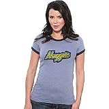 Majestic Threads Denver Nuggets Women's Supersoft Ringer T-Shirt W/ Swarovski Crystals Small