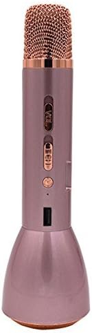 KESSDER Wireless Microphone K088 Bluetooth Microphone Speaker KaraoK Recorded the Song Singing Player with Powerbank (Rose Gold)