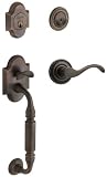 Baldwin 85305.402.LFD Canterbury Sectional Trim Left Hand Dummy Handleset with Wave Lever, Distressed Oil Rubbed Bronze