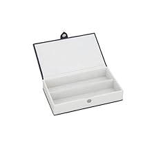 Reed & Barton Pyramid Bracelet and Necklace Box, 2 Compartments, Size 9-3/4 by 6 by 2