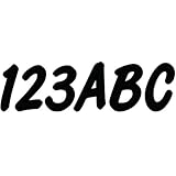 Hardline Products Series 400 Factory Matched 3-Inch Boat & PWC Registration Number Kit, Solid Black