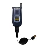 Retractable USB Cable for the Sanyo VM4500 with Power Hot Sync and Charge capabilities - Gomadic Brand w/ TipExchange Technology