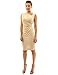 Patty Women's Asymmetrical Neck Sleeveless Pleated Stretch Sheath Shift Dress