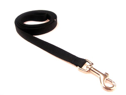 Xsmall Black Dog Leash/Nylon Webbing: 1/2″ wide, 4ft length.