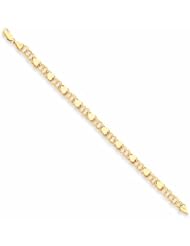 Genuine 14K Yellow Gold Double Link With Hearts Charm Bracelet 7 Inches 6 Grams Of Gold 100% Satisfaction Guaranteed.