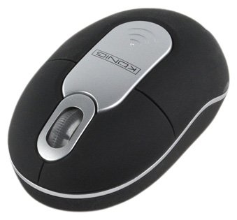 Konig 85 X 51 X 31mm Mini Wireless Optical Mouse With Incorporated Usb Dongle - Silver Picture