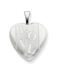 Sterling Silver 16mm LOVE Heart Locket
