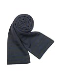 Moschino Signature Striped Knit Long Scarf Gray