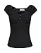 JUESE Women's 1950's Sweetheart Cocktail Party Casual Top Tee