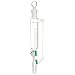 Chemglass CG-1712-13 Glass Cylindrical Style Graduated Addition Funnel, with 2mm PTFE Stopcock, 25mL Capacity
