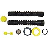 Gas Can Spout Kit - Hi-flo Replacement Can Spout (8" Extension Spout, White or Black Set)