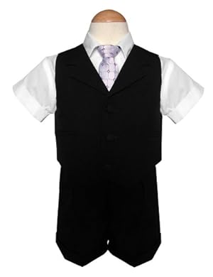 New Baby and Toddler Boy Summer Suit Black Short Set