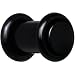 2 Gauge Black Acrylic Plug