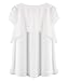 FACE N FACE Women's Chiffon Ruffle Short Sleeve Slim Tops Blouse