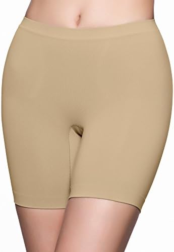 Liz Paez Women's Slimming Thigh Shaper Control Brief (Medium, Beige)