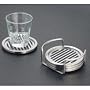 Coaster - Set of 4 (Stainless Steel) (1/2"H x 4 1/4" Dia.)
