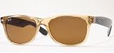 Ray Ban New Wayfarer Sunglasses RB2132 945 Honey/Crystal Brown 52mm