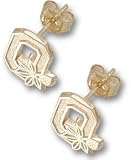 Ohio State 10KT Block O 3/8 Earrings