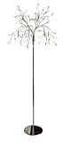 Willow Halogen Floor Standard Chrome Finished With Crystal Leaves 1010 Watt Lamps
