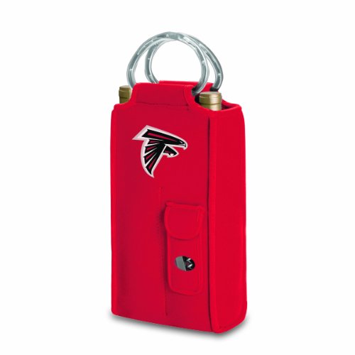 NFL Atlanta Falcons Metro Brunello Insulated Neoprene Two-Bottle Wine Tote with Corkscrew, Red