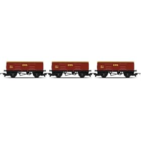 Hornby R6367 00 Gauge Coal train: 3 x EWS Open wagons Railroad Rolling Stock