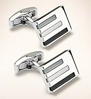 Multi-Stripe Rectangular Cufflinks