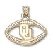 Oklahoma Sooners Solid 14K Gold ''OU'' Pierced Football Pendant