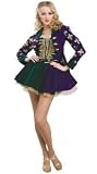 Forum Designer Collection Mardi Gras Sexy Maiden Adult Costume, Green/Gold/Purple, Medium