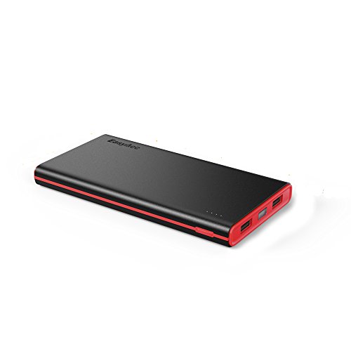 EasyAcc 3nd Gen 10000mAh Power Bank Brilliant External Battery Pack (3.1A Smart Output) Classic Portable Charger for iPhone Samsung Smartphones Tablets - Black and Red EasyAcc 3nd Gen 10000mAh Power Bank Brilliant External Battery Pack (3.1A Smart Output) Classic Portable Charger for iPhone Samsung Smartphones Tablets - Black and Red