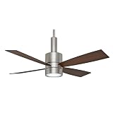 Casablanca Fan Company C43G45L Bullet 54-Inch Ceiling Fan and Light, Brushed Nickel Motor... by Casablanca