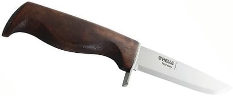 Helle Speider (Scout) Fixed-blade Knife, 90 mm, Birch Wood Handle, Finger Guard by Helle Knives