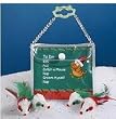 Zanies Holiday Playtime Cat Purse - 2 Red/White & 2 Green/White Rattling Mice