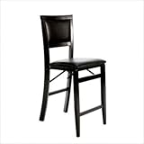 Savannah 24" Folding Bar Stool in Black (Set of 2)