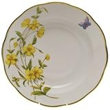 Herend American Wildflowers Evening Primrose Rim Soup Plate