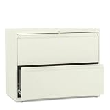 Putty HON 800 Series 36" 2 Drawer Lateral Metal Filing Cabinet with Locks