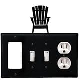 Adirondack Combination Cover - GFI With Double Switch Center And Outlet