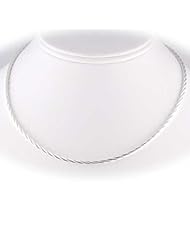Triple Strands OMEGA 2.3mm Sterling Silver Adjustable 16 - 18 Inch Nickel Free Chain Necklace Italy