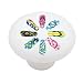 Flip Flop Flower High Gloss Ceramic Drawer Knob