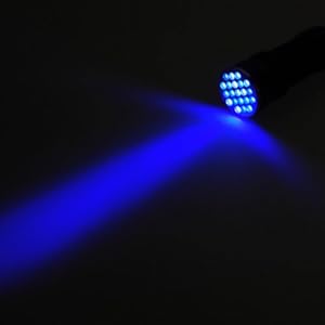 395 nM UV Ultra Violet 21 LED Blacklight Flashlight, by LEDwholesalers 7305UV395