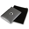 APPLE IPAD 3 PC EXECUTIVE ACCESSORY PACK - GREY TRANSPARENT BACK  COVER CASE, SCREEN PROTECTOR, BLACK POUCH PART OF THE QUBITS ACCESSORIES  RANGE