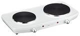 Clatronic - Dkp 3023 - Réchaud  /  Chauffe Plat - 2 Plaques de Cuisson 1X 185 Mm et 1 X 155 Mm - 2 Thermostats Variables - 2.500 Watts - Protection Surchauffe