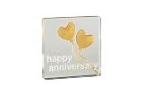 Beautiful, high quality, glass, gold anniverary balloons,