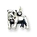 Sterling Silver Antique Bulldog Charm with 20 inch Sterling Silver Chain