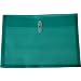 Filexec Poly envelope, Legal size, Side load, Button string closure, Green (Pack of 6) (50070-15105)