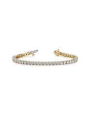 1.95 ct. tw Round Cut Diamond Four Prong 1.8mm Tennis Bracelet (0.025 ct./ea) - G-H SI1 - 18 Kt. Yellow Gold