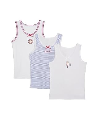 Girls 3pk Charlie and Lola vests 5-6years
