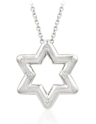 Star of David Silvertone Pendant
