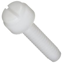Nylon 6/6 Thumb Screw, Knurled Head, Slotted Drive